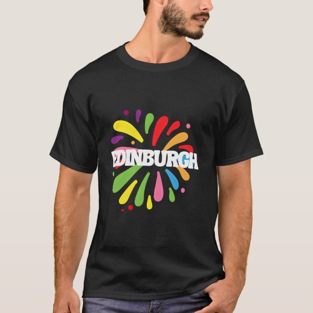 Camiseta Edinburgh Scotland Colorful Festival (Anverso)