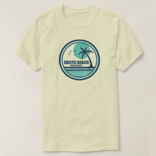 Camiseta Edisto Beach Carolina del Sur Palma Pájaros