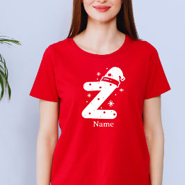 Camiseta Editable Color Christmas Monogram Custom Name