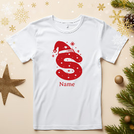 Camiseta Editable Color Christmas Monogram Custom Name