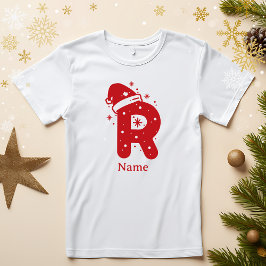 Camiseta Editable Color Christmas Monogram Custom Name