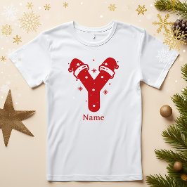 Camiseta Editable Color Christmas Monogram Custom Name