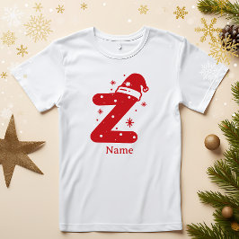 Camiseta Editable Color Christmas Monogram Custom Name