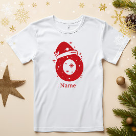 Camiseta Editable Color Christmas Monogram Custom Name