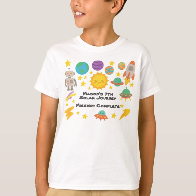 Camiseta Editable Crayon Style – Trip-Around-the-Sun Kids (Anverso)