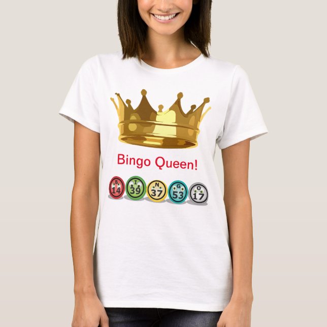 Camiseta editable de Bingo Queen (Anverso)