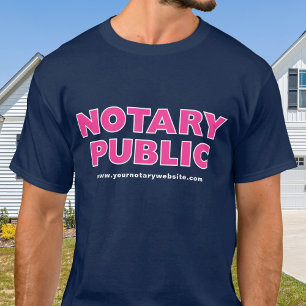 Camiseta editable de notario sitio web de la marin