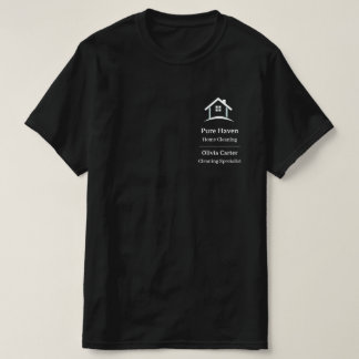 Camiseta editable del personal de limpieza de la c
