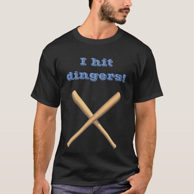 Camiseta Editable I Hit Dingers Baseball (Anverso)