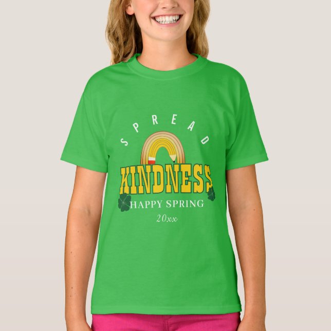 Camiseta Editable Spring St. Patrick's Day Spread Kindness (Anverso)