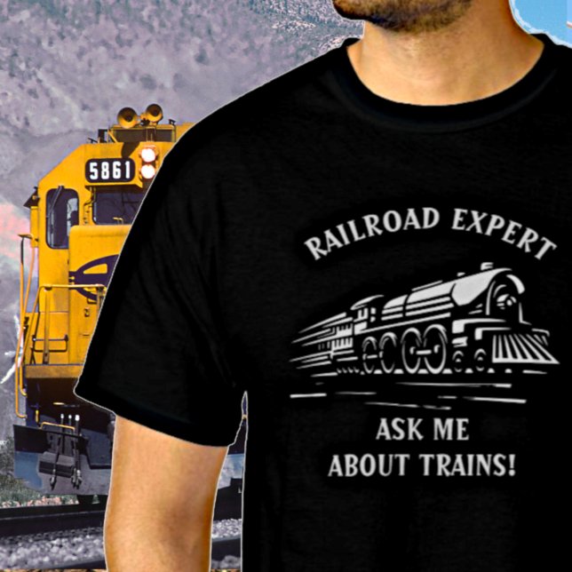 Camiseta Editar texto Añadir nombre experto ferroviario Pre (Subido por el creador)