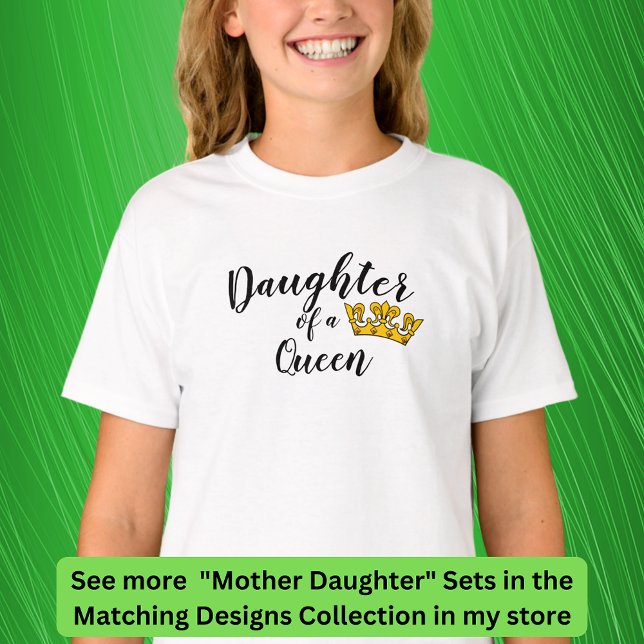 Camiseta Editar texto - Hija de una reina, Chica de mamá co (Subido por el creador)