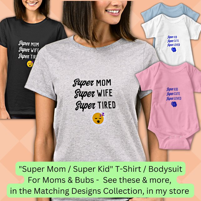 Camiseta Editar todo el texto, esposa de supermamá cansada  (Subido por el creador)
