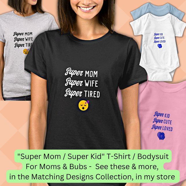 Camiseta Editar todo el texto, esposa de supermamá cansada  (Subido por el creador)