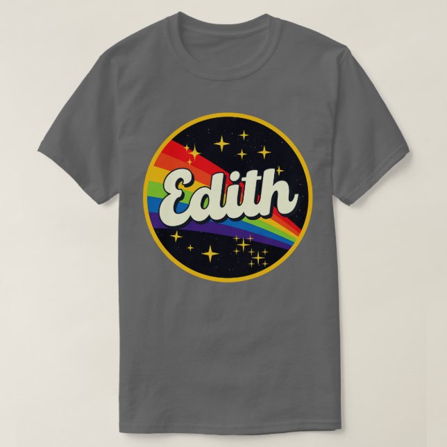 Camiseta Edith Rainbow In Space Vintage Style (Diseño del anverso)