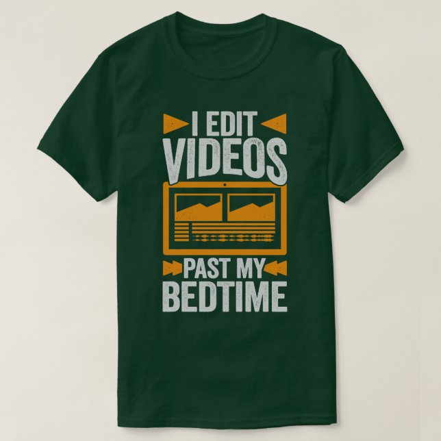 Camiseta Edito videos después de mi regalo del editor de vi (Diseño del anverso)
