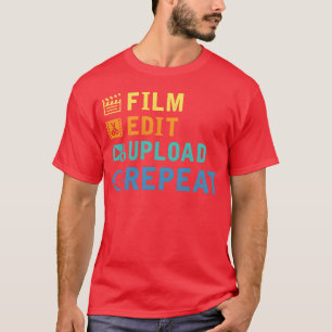 Camiseta Editor cinematográfico Youtuber Film a la cineasta
