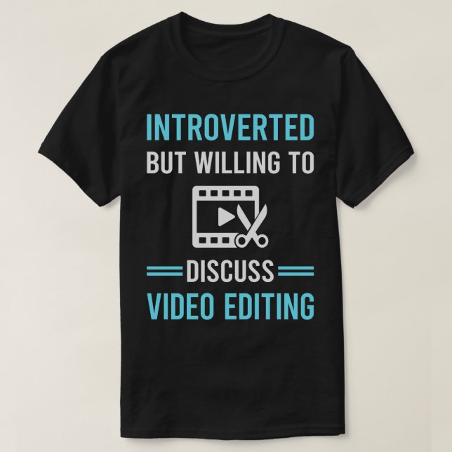 Camiseta Editor de edición de vídeo introducido (Diseño del anverso)
