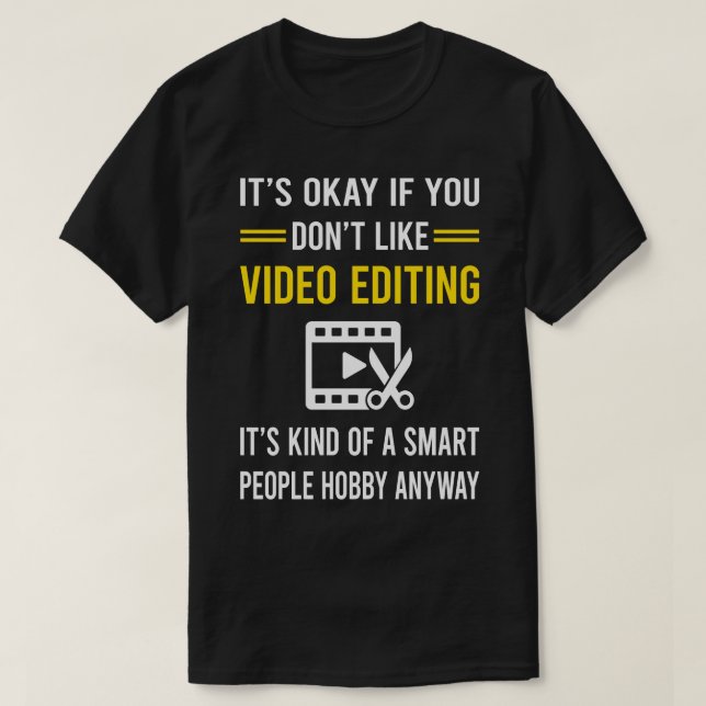 Camiseta Editor de edición de vídeo por afición para person (Diseño del anverso)