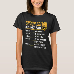 Camiseta Editor de grupos divertidos Editor de grupos de fr