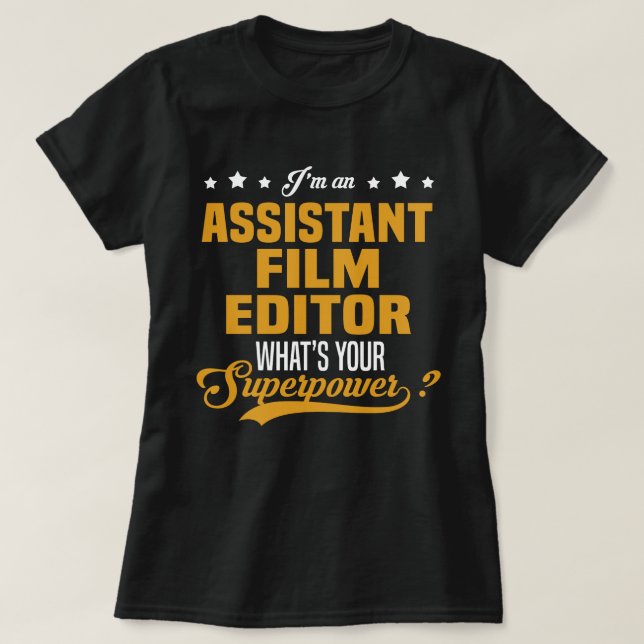 Camiseta Editor de películas asistente (Diseño del anverso)