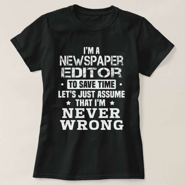 Camiseta Editor de periódicos (Diseño del anverso)