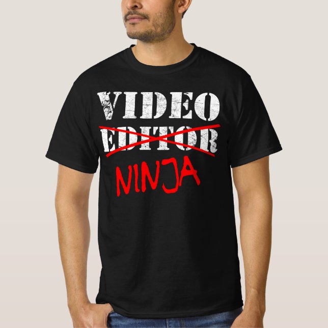 Camiseta Editor de video Ninja - Editor de videos y post (Anverso)