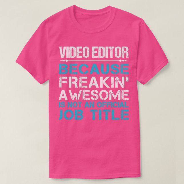 Camiseta Editor de video que está congelando un increíble a (Diseño del anverso)