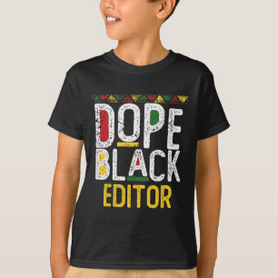 Camiseta Editor negro de drogas Mes de la historia negra