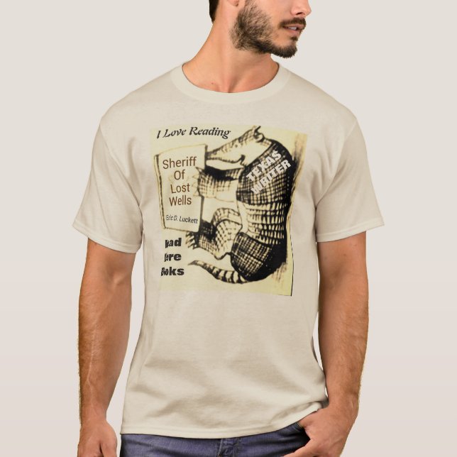 Camiseta EDL060715-004 del armadillo de la lectura (Anverso)