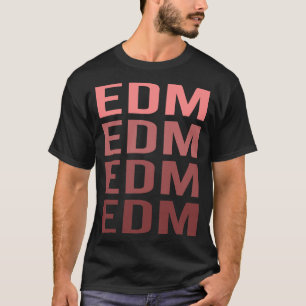 Camiseta EDM de texto rojo