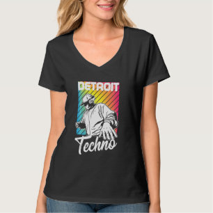 Camiseta Edm Dj, jugador del festival de música Detroit Tec