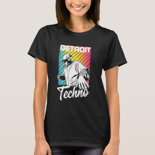 Camiseta Edm Dj, jugador del festival de música Detroit Tec