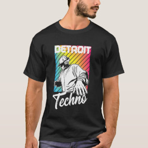 Camiseta Edm Dj, jugador del festival de música Detroit Tec