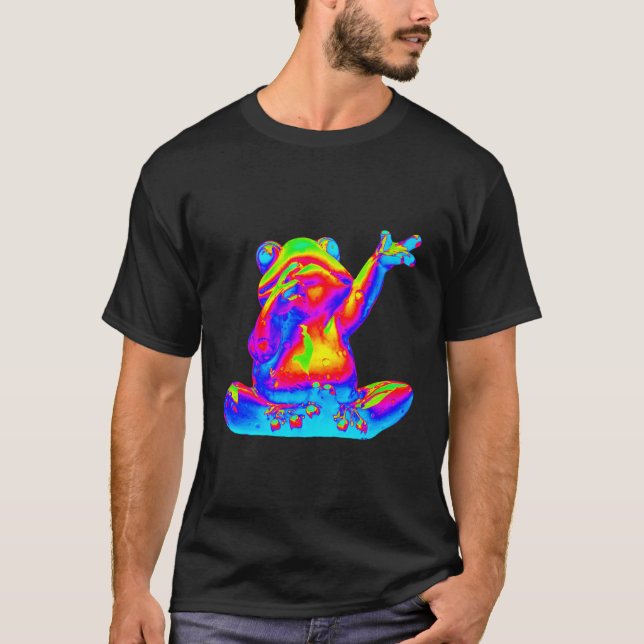 Camiseta Edm Electronic Dance Techno Frog Rave (Anverso)