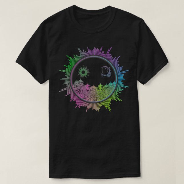 Camiseta EDM Equalizer Techno Illustration Electric Music F (Diseño del anverso)