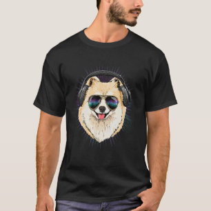 Camiseta EDM House Music DJ Pomeranian Dog Music Art