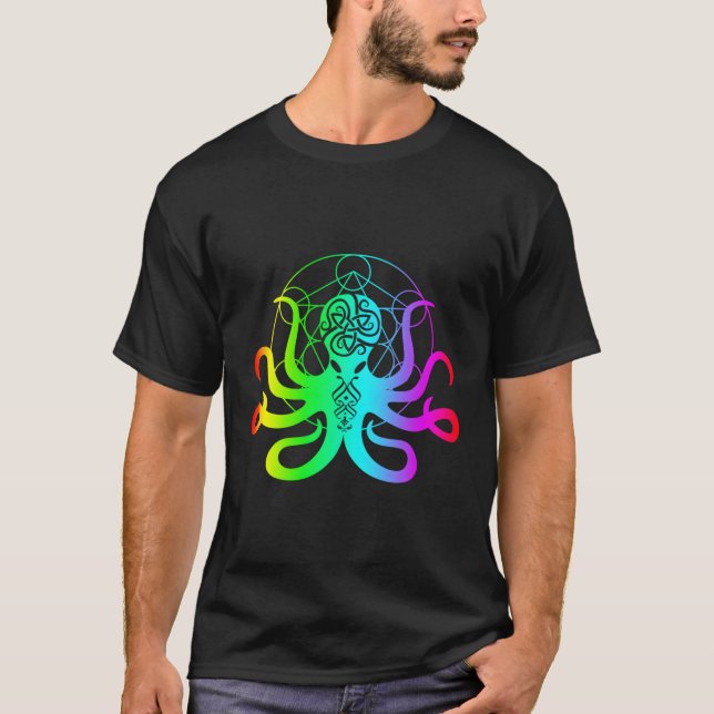 Camiseta Edm Octopus Kraken Rave (Anverso)
