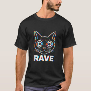 Camiseta EDM Rave Cat Trippy Techno DJ Halloween Trance Rav