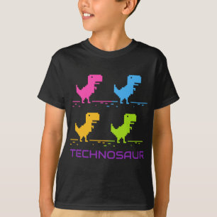 Camiseta EDM Retro Techno Dinosaur Dance Rave Music