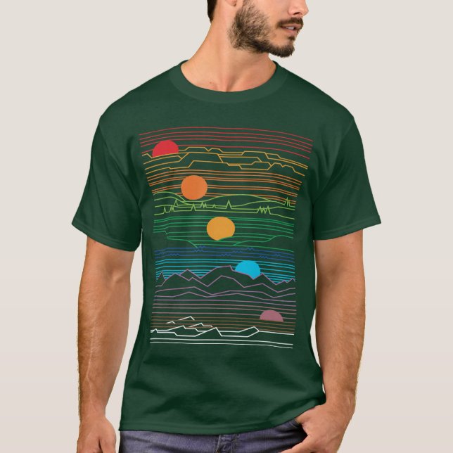 Camiseta EDMechno Sun Moon Design Dance Rave Music Festival (Anverso)