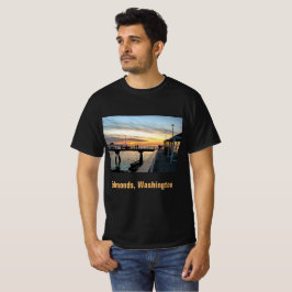 Camiseta Edmonds Washington Pier al atardecer