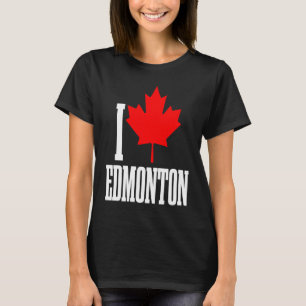 Camiseta Edmonton Alberta Canadá Hoja de Arce Bandera Canad