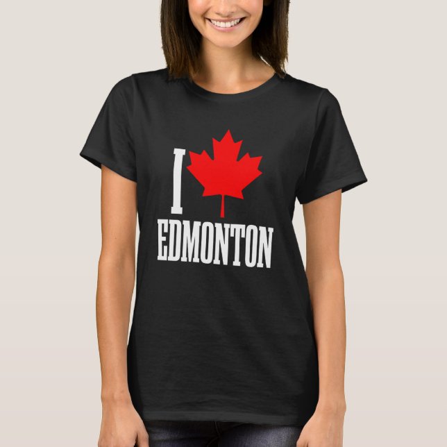 Camiseta Edmonton Alberta Canada Maple Leaf Canadian Flag P (Anverso)