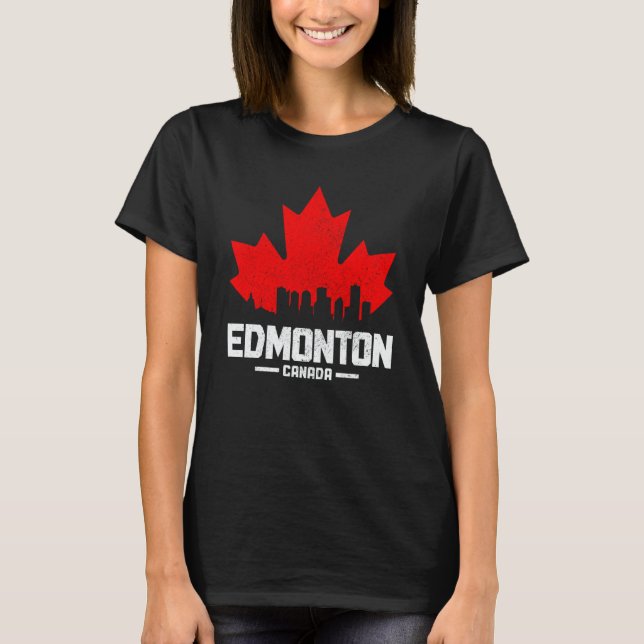 Camiseta Edmonton Alberta Canada Maple Leaf Canadian Flag S (Anverso)
