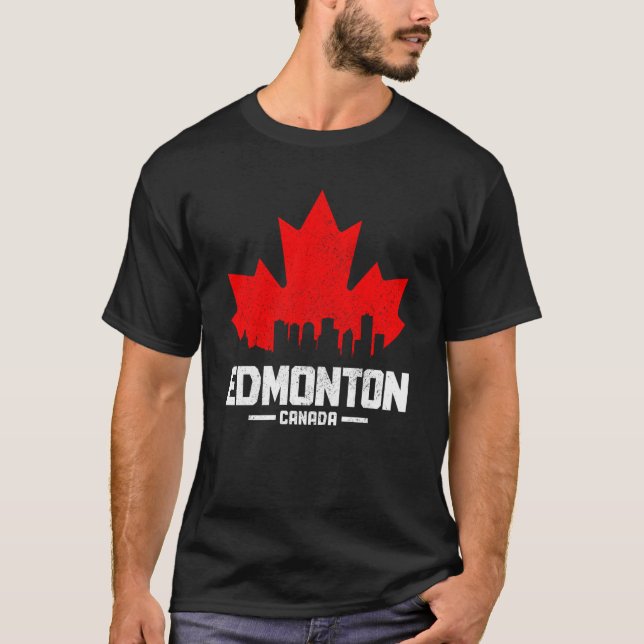 Camiseta Edmonton Alberta Canada Maple Leaf Canadian Flag S (Anverso)