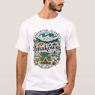 Camiseta Edmonton Alberta Paisaje del Valle del Río Bison I