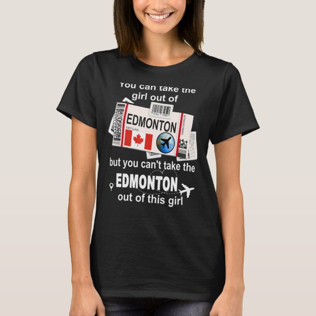 Camiseta Edmonton Boarding Pass  Edmonton Girl  Edmonton (Anverso)