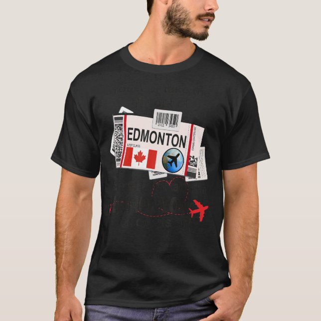 Camiseta Edmonton Chica Edmonton Boarding Pass Edmonton (Anverso)