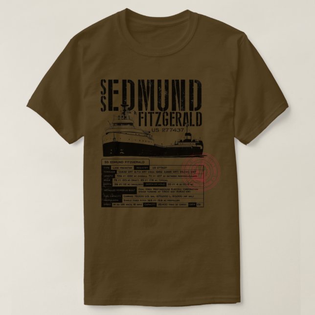 Camiseta Edmund Fitzgerald (Diseño del anverso)